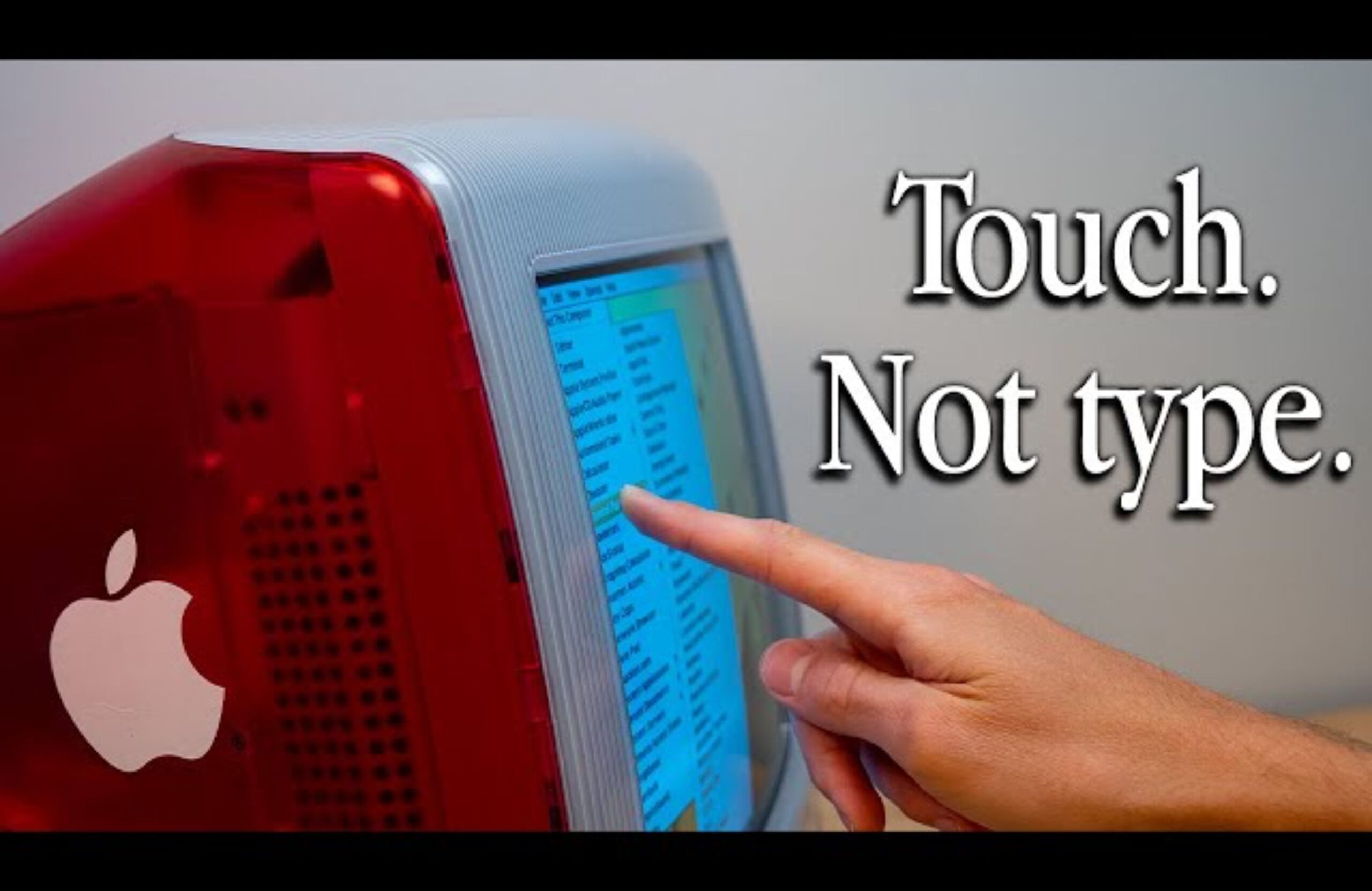 Video Displays Early Touchscreen iMac Prototype from 1999