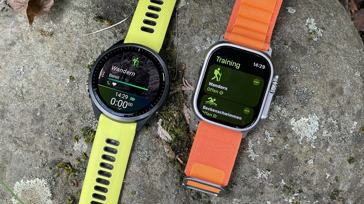 the Garmin Forerunner 965 and Apple Watch Ultra in a real-world test